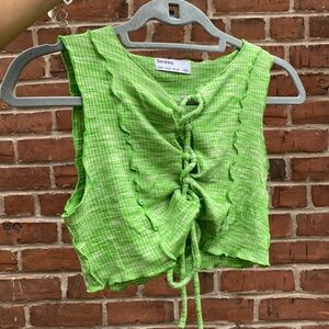 Green Crop Top